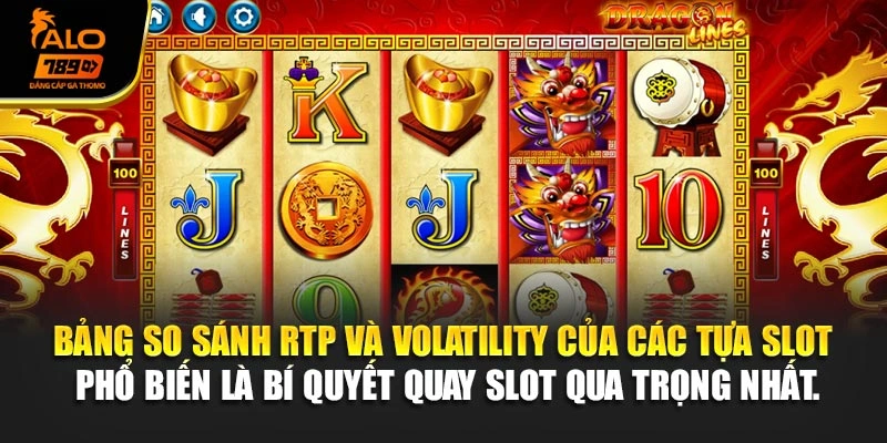 Bảng so sánh RTP và Volatility của các tựa slot phổ biến là bí quyết quay slot qua trọng nhất.