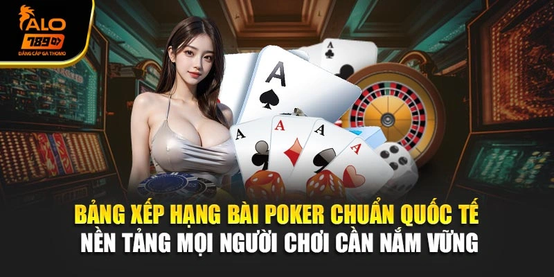 Bảng xếp hạng bài poker chuẩn quốc tế – nền tảng mọi người chơi cần nắm vững