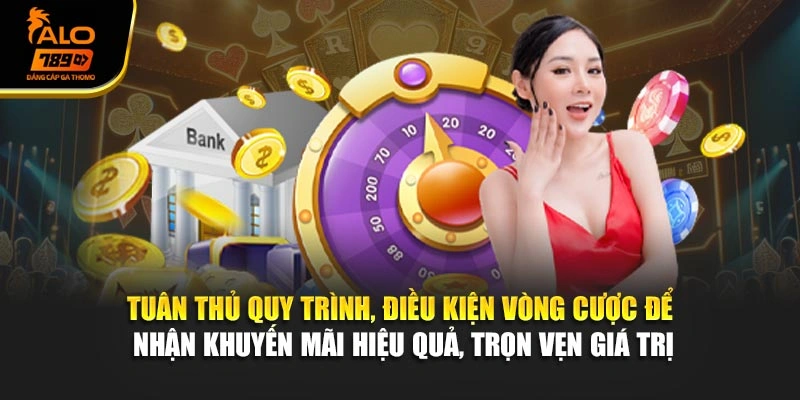 Tuân thủ quy trình, điều kiện vòng cược để nhận khuyến mãi hiệu quả, trọn vẹn giá trị